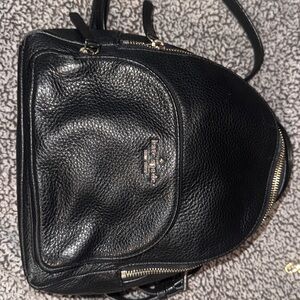 Kate Spade Black Leather Backpack